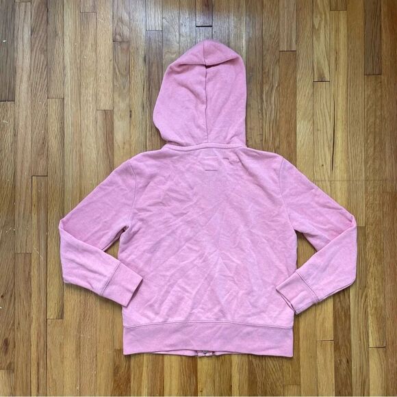 4/$25 Gap Logo Zip Up Hoodie Sweatshirt Girls Size Medium 8 Coral Pink - Picture 2 of 14